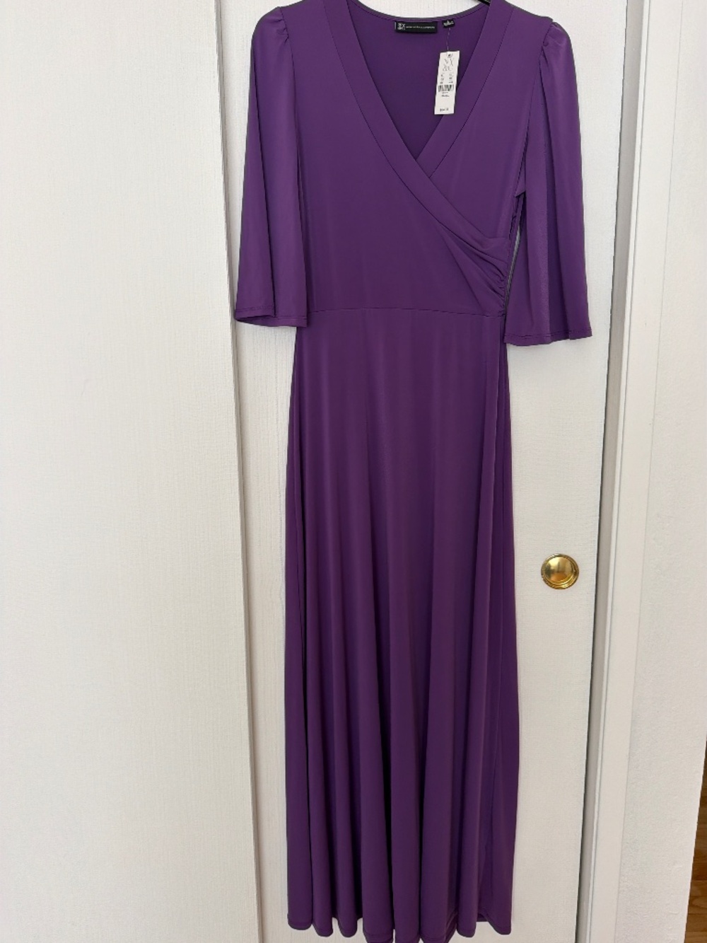 New York & Company Purple Wrap Maxi Dress – Size S
